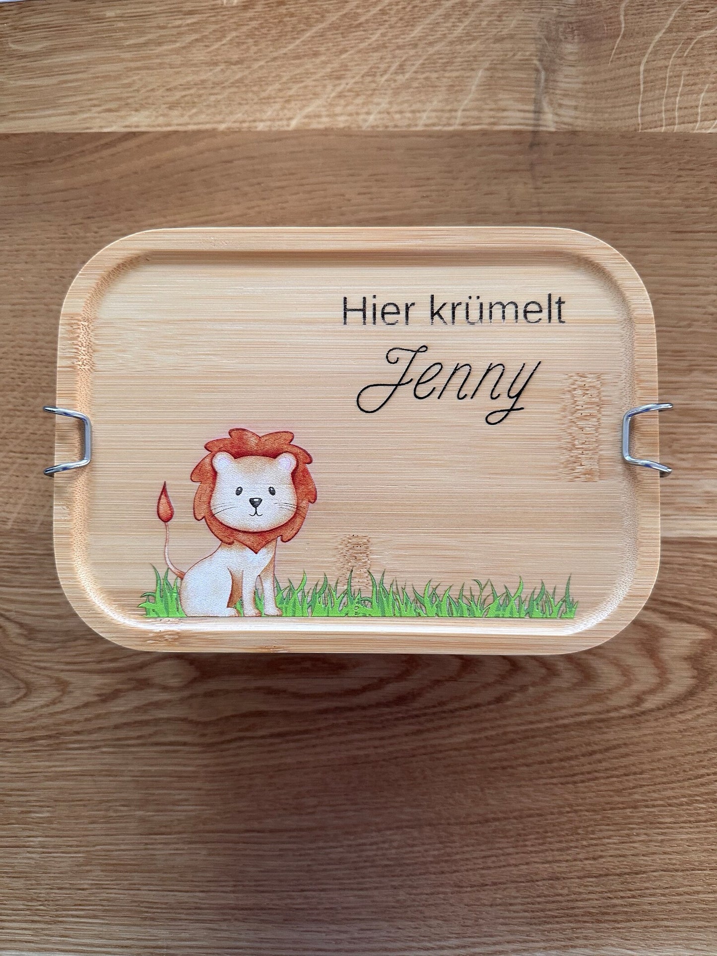 Personalisierte Brotbox Löwe