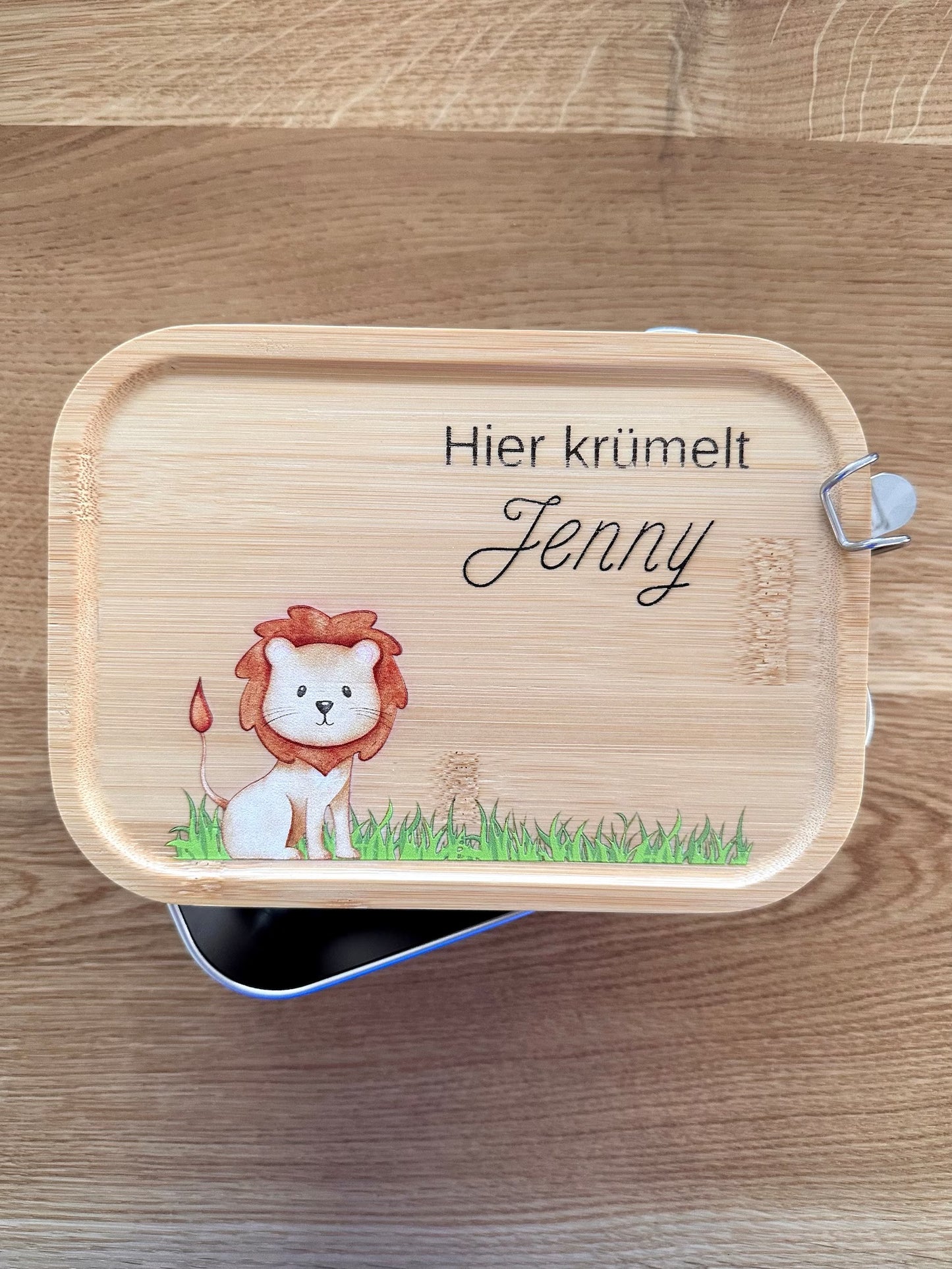 Personalisierte Brotbox Löwe