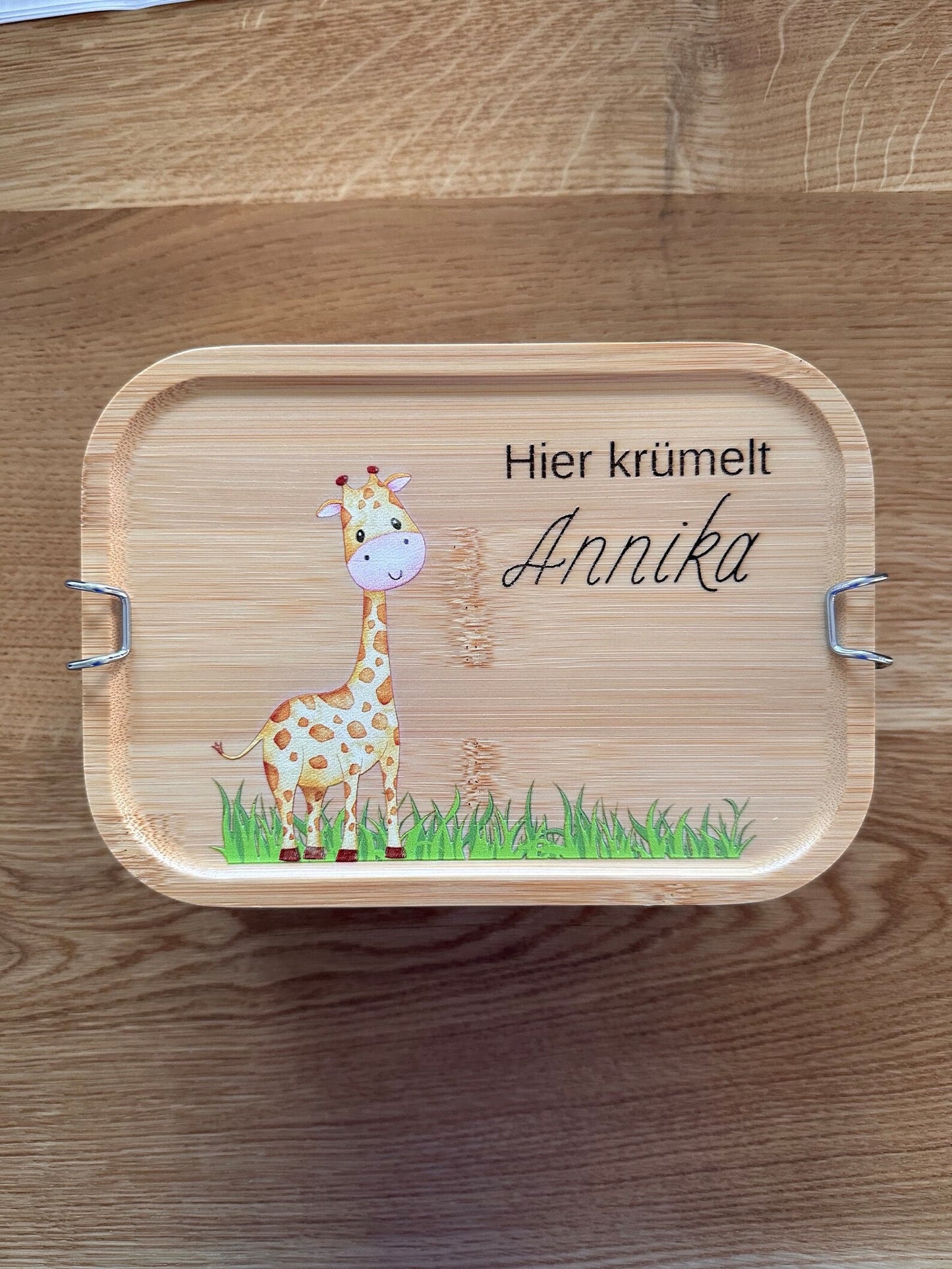 Personalisierte Brotbox Giraffe