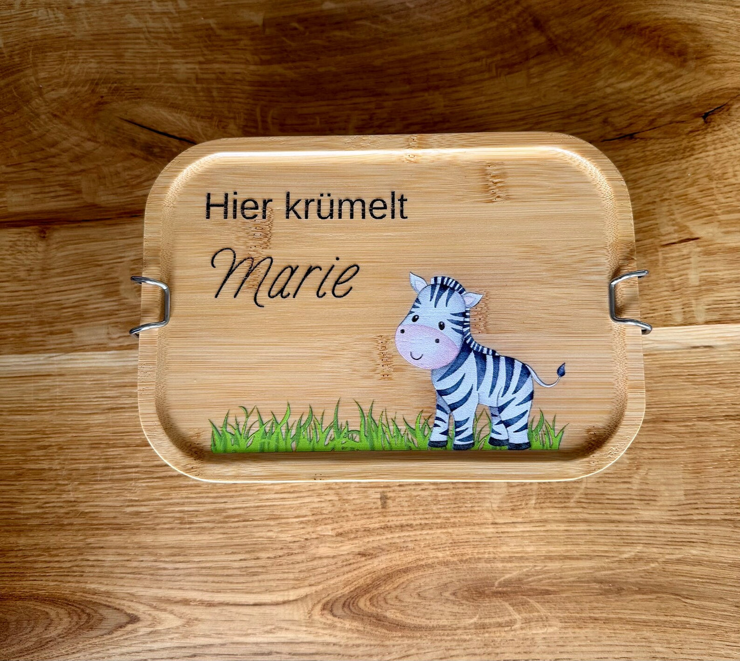 Personalisierte Brotbox Zebra